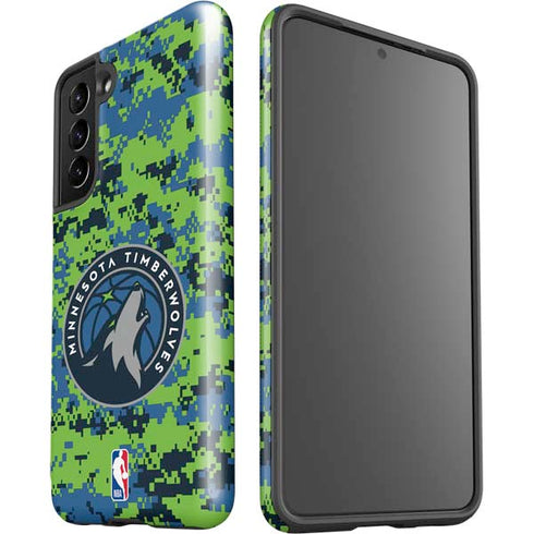 NBA Minnesota Timberwolves Digi Camo Galaxy S21 5G Pro Case
