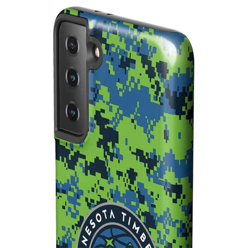 NBA Minnesota Timberwolves Digi Camo Galaxy S21 Plus 5G Pro Case