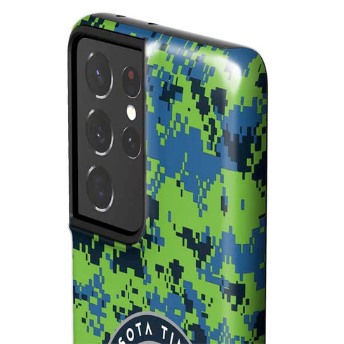 NBA Minnesota Timberwolves Digi Camo Galaxy S21 Ultra 5G Pro Case