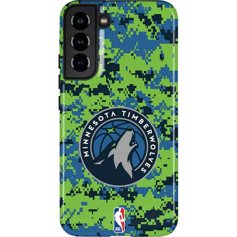 NBA Minnesota Timberwolves Digi Camo Galaxy S22 Plus Pro Case