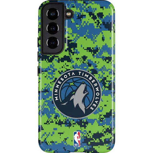 NBA Minnesota Timberwolves Digi Camo Galaxy S22 Pro Case