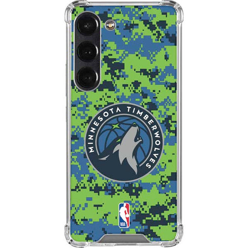 NBA Minnesota Timberwolves Digi Camo Galaxy S23 Clear Case