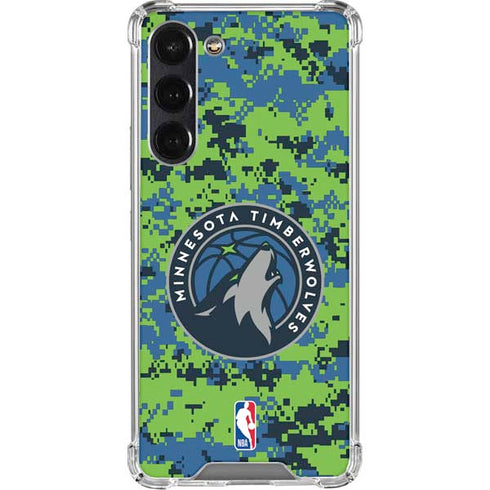 NBA Minnesota Timberwolves Digi Camo Galaxy S23 FE Clear Case