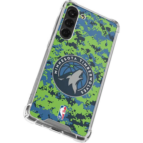 NBA Minnesota Timberwolves Digi Camo Galaxy S23 FE Clear Case
