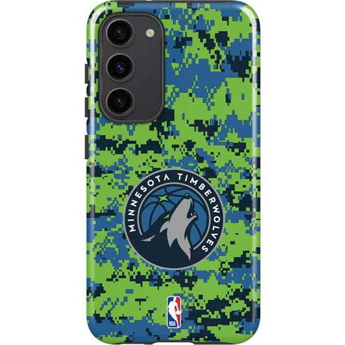 NBA Minnesota Timberwolves Digi Camo Galaxy S23 Plus Pro Case