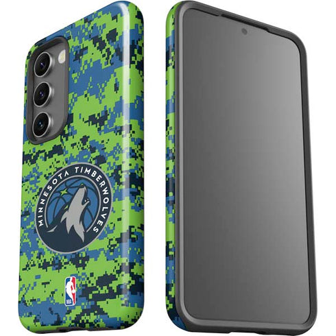 NBA Minnesota Timberwolves Digi Camo Galaxy S23 Plus Pro Case