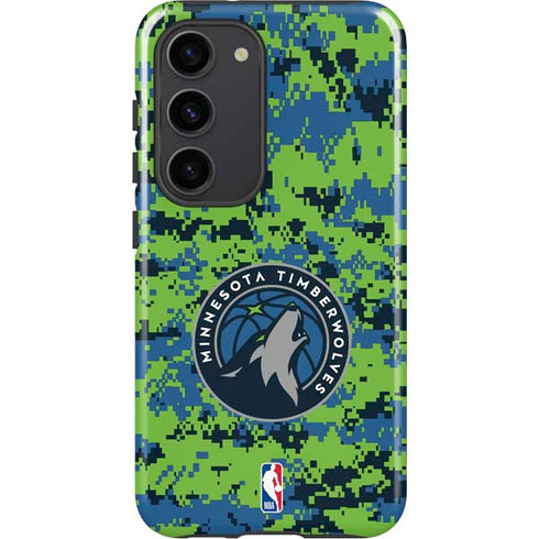 NBA Minnesota Timberwolves Digi Camo Galaxy S23 Pro Case