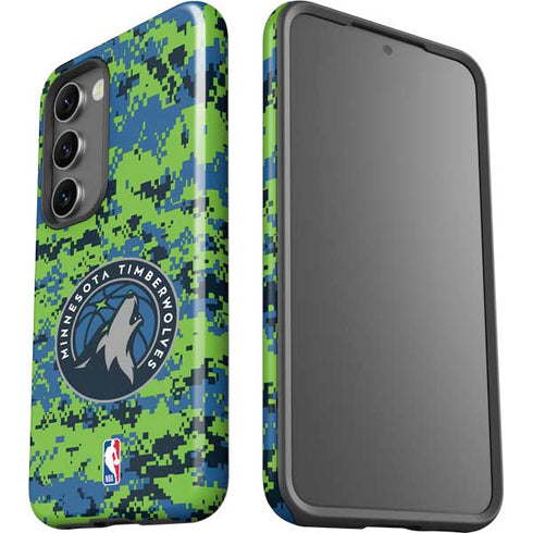 NBA Minnesota Timberwolves Digi Camo Galaxy S23 Pro Case