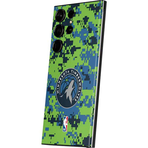 NBA Minnesota Timberwolves Digi Camo Galaxy S23 Ultra Skin