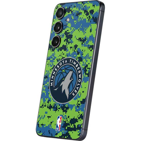 NBA Minnesota Timberwolves Digi Camo Galaxy S25 Plus Skin