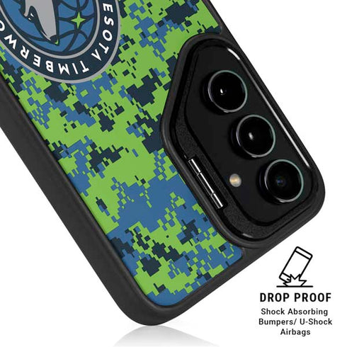 NBA Minnesota Timberwolves Digi Camo Galaxy S25 Ultra Kickstand Case