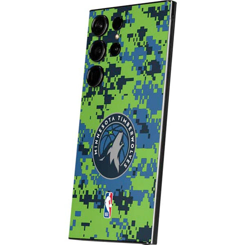 NBA Minnesota Timberwolves Digi Camo Galaxy S25 Ultra Skin