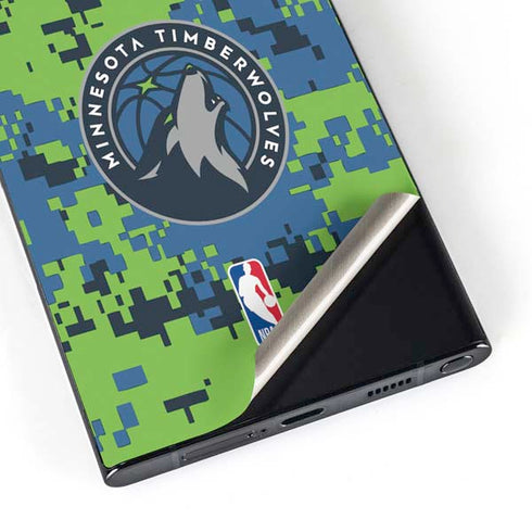 NBA Minnesota Timberwolves Digi Camo Galaxy S25 Ultra Skin