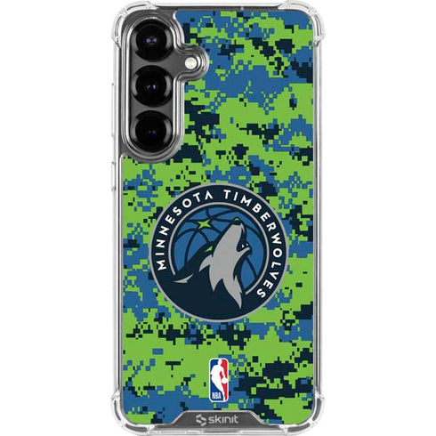 NBA Minnesota Timberwolves Digi Camo Galaxy S26 Clear Case