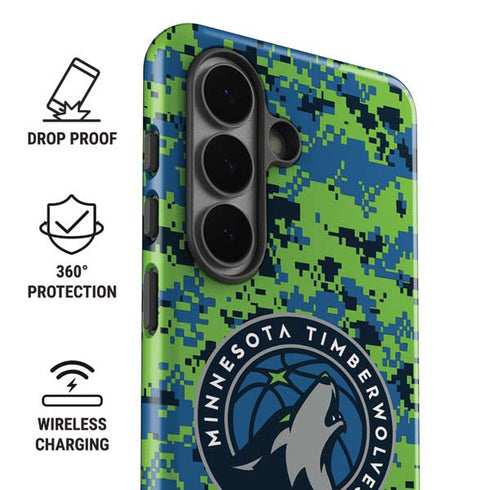 NBA Minnesota Timberwolves Digi Camo Galaxy S26 Impact Case