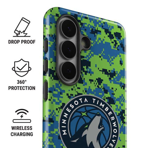 NBA Minnesota Timberwolves Digi Camo Galaxy S26 Plus Impact Case