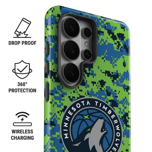 NBA Minnesota Timberwolves Digi Camo Galaxy S26 Ultra Impact Case