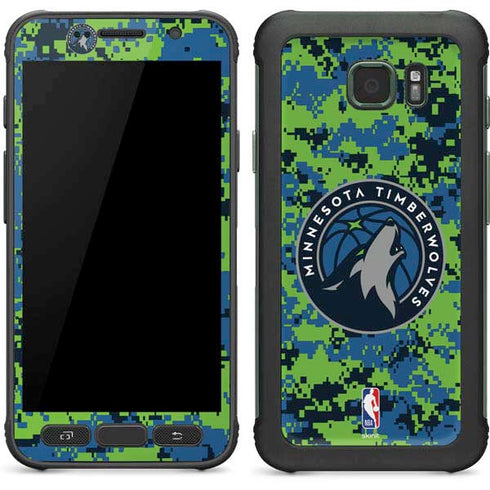 NBA Minnesota Timberwolves Digi Camo Galaxy S7 Active Skin