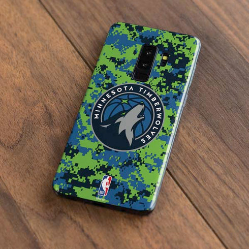 NBA Minnesota Timberwolves Digi Camo Galaxy S9 Plus Skin
