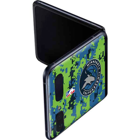 NBA Minnesota Timberwolves Digi Camo Galaxy Z Flip Skin