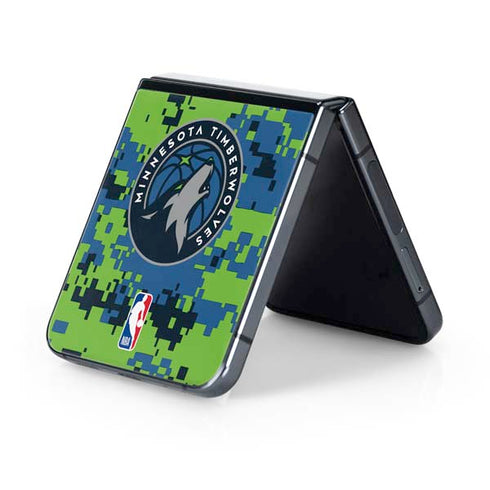 NBA Minnesota Timberwolves Digi Camo Galaxy Z Flip5 5G Skin