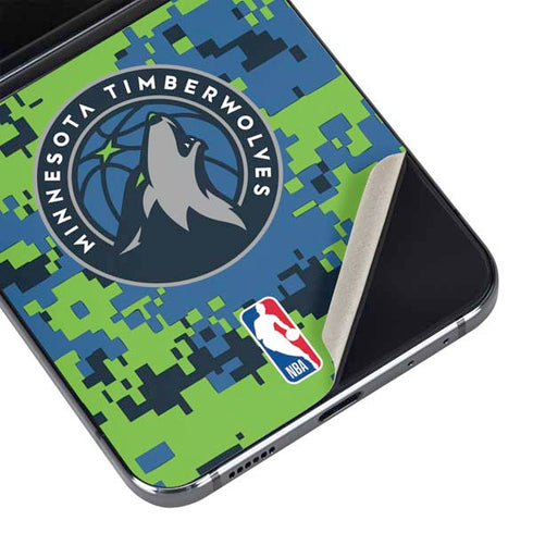 NBA Minnesota Timberwolves Digi Camo Galaxy Z Flip5 5G Skin