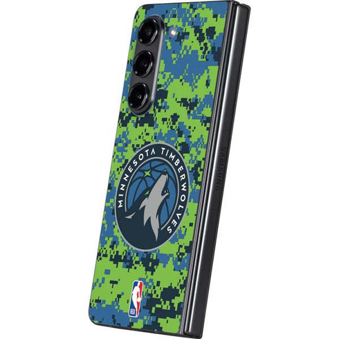 NBA Minnesota Timberwolves Digi Camo Galaxy Z Fold5 5G Skin