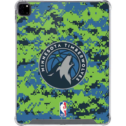 NBA Minnesota Timberwolves Digi Camo iPad Pro 12.9in (2020) Clear Case