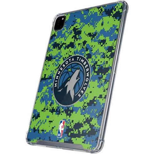 NBA Minnesota Timberwolves Digi Camo iPad Pro 12.9in (2020) Clear Case