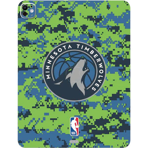 NBA Minnesota Timberwolves Digi Camo iPad Pro 13in M4 (2024) Skin