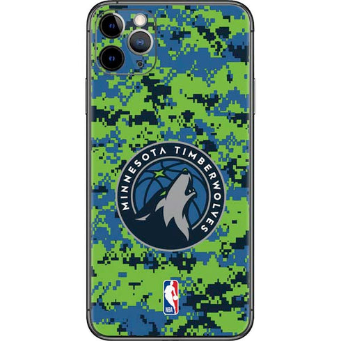 NBA Minnesota Timberwolves Digi Camo iPhone 11 Pro Max Skin