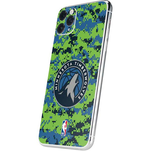 NBA Minnesota Timberwolves Digi Camo iPhone 11 Pro Max Skin