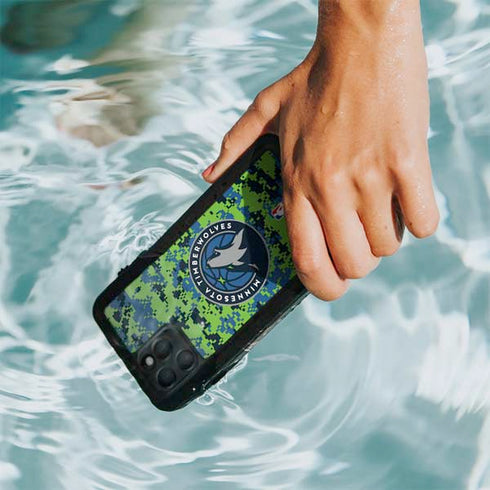 NBA Minnesota Timberwolves Digi Camo iPhone 11 Pro Waterproof Case
