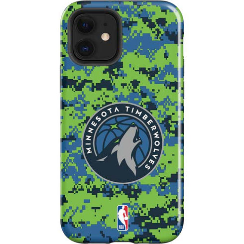 NBA Minnesota Timberwolves Digi Camo iPhone 12 Impact Case