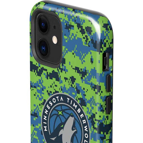 NBA Minnesota Timberwolves Digi Camo iPhone 12 Impact Case
