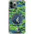 NBA Minnesota Timberwolves Digi Camo iPhone 12 Pro Clear Case