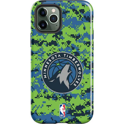 NBA Minnesota Timberwolves Digi Camo iPhone 12 Pro Impact Case