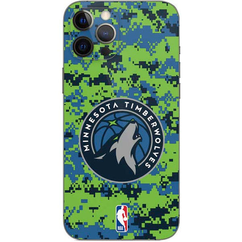 NBA Minnesota Timberwolves Digi Camo iPhone 12 Pro Max Skin