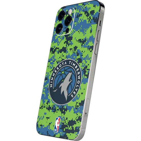 NBA Minnesota Timberwolves Digi Camo iPhone 12 Pro Max Skin