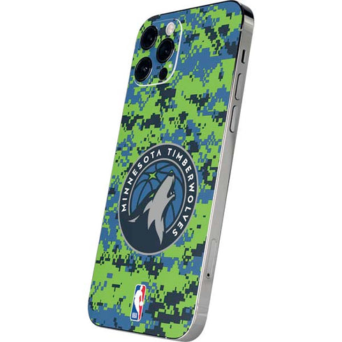 NBA Minnesota Timberwolves Digi Camo iPhone 12 Pro Skin