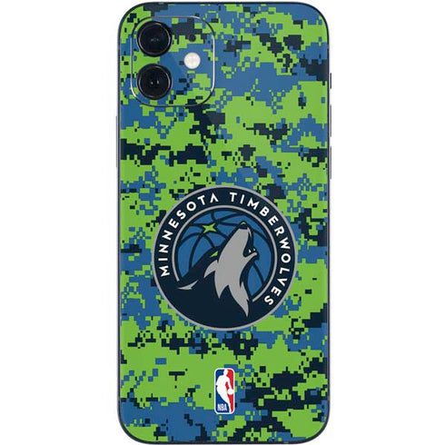 NBA Minnesota Timberwolves Digi Camo iPhone 12 Skin