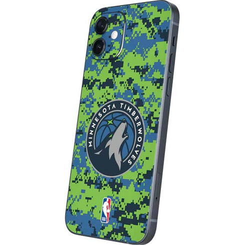 NBA Minnesota Timberwolves Digi Camo iPhone 12 Skin
