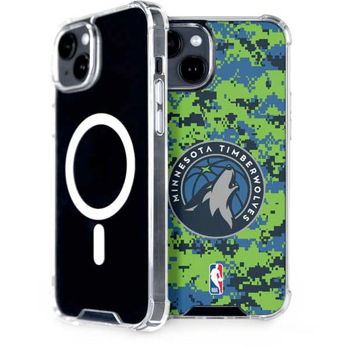 NBA Minnesota Timberwolves Digi Camo iPhone 13 MagSafe Case