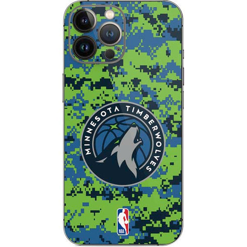 NBA Minnesota Timberwolves Digi Camo iPhone 13 Pro Max Skin