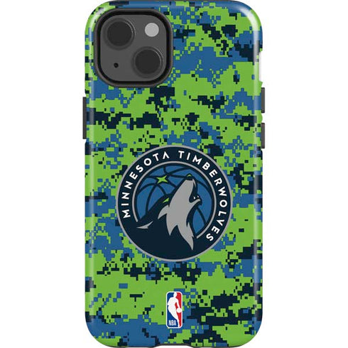 NBA Minnesota Timberwolves Digi Camo iPhone 14 Impact Case