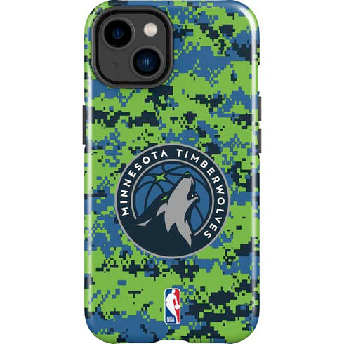 NBA Minnesota Timberwolves Digi Camo iPhone 14 Plus Impact Case
