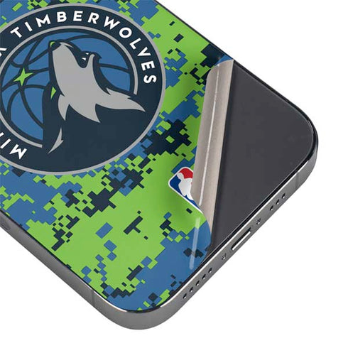 NBA Minnesota Timberwolves Digi Camo iPhone 14 Pro Skin