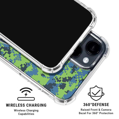 NBA Minnesota Timberwolves Digi Camo iPhone 15 Clear Case