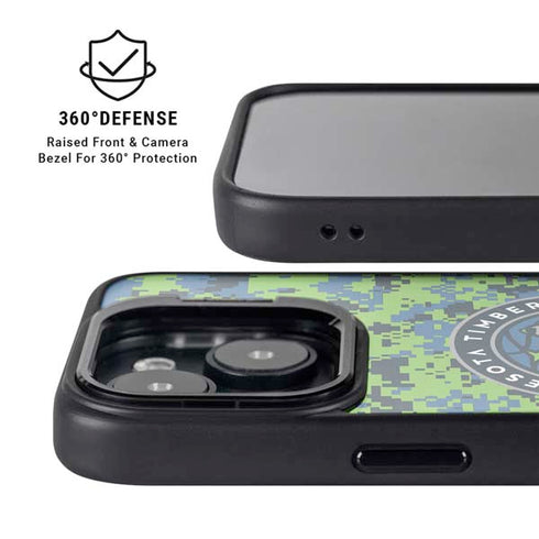 NBA Minnesota Timberwolves Digi Camo iPhone 15 Kickstand Case
