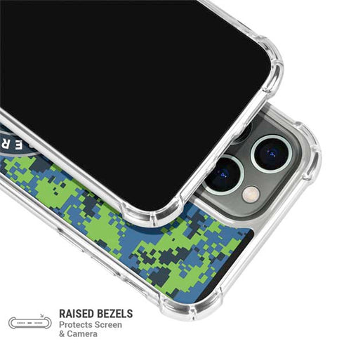 NBA Minnesota Timberwolves Digi Camo iPhone 15 Pro Clear Case